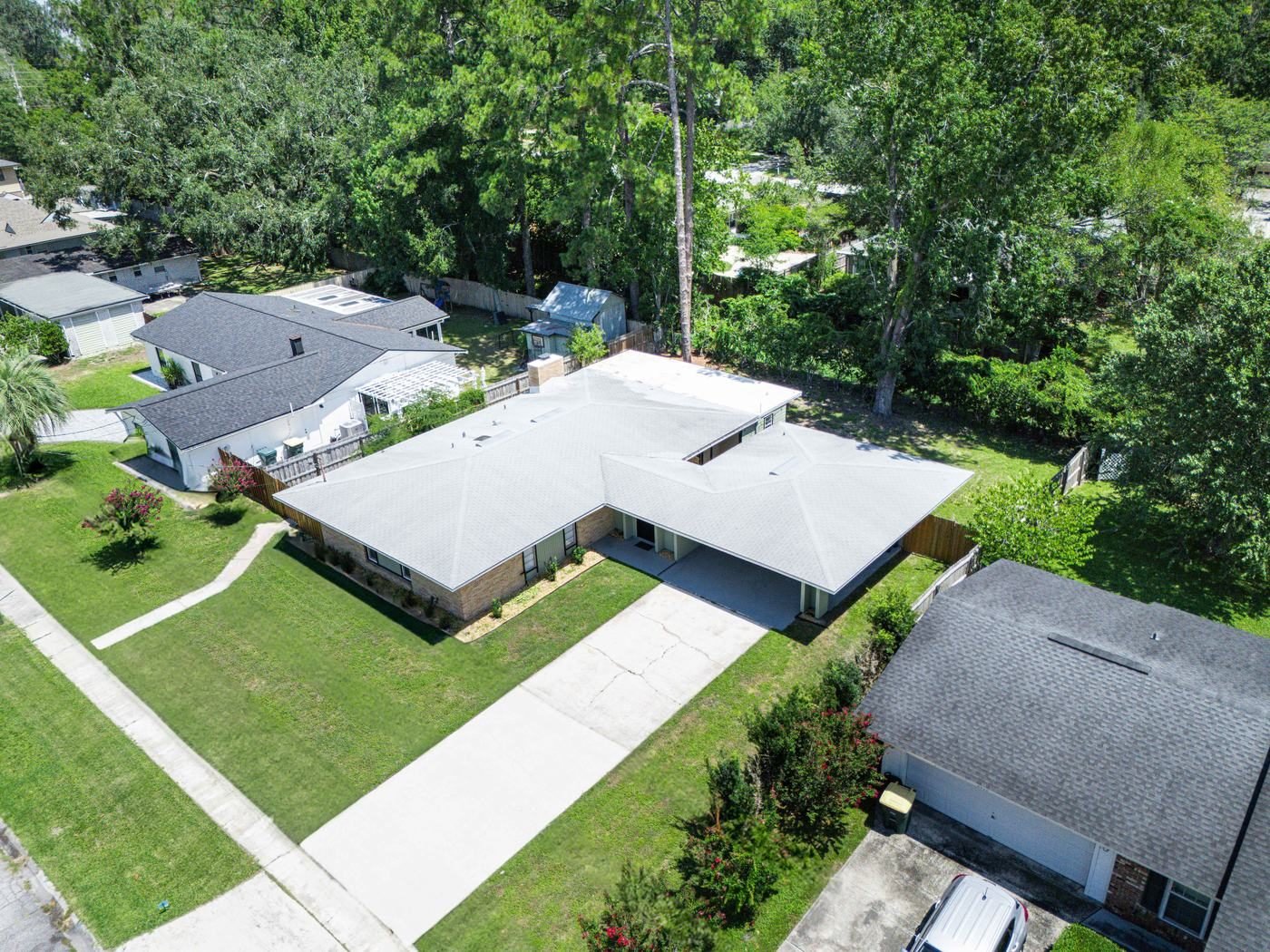 aerial & neighborhood at JaxStay furnished home in Mandarin Jacksonville Florida