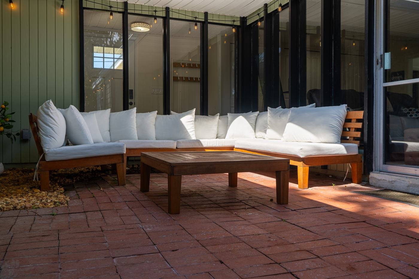 Private patio at Mandarin furnished home